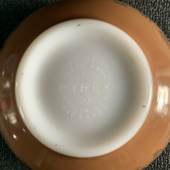 PYREX Early American Cinderella Nesting Bowl 442 1 1/2 Qt Gold on Brown - Picture 4 of 12